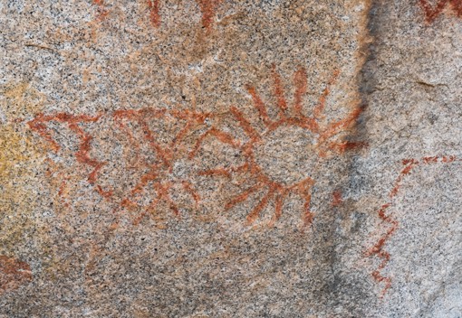 Closeup of pictograph in Anza-Borrego